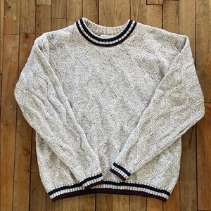 RARE Vintage Northern Reflections diamond cable-knit sweater- medium